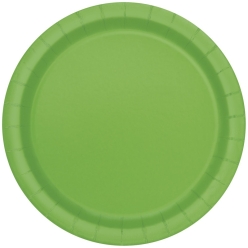 Lime Green Round Dessert Plates - 8 Pack